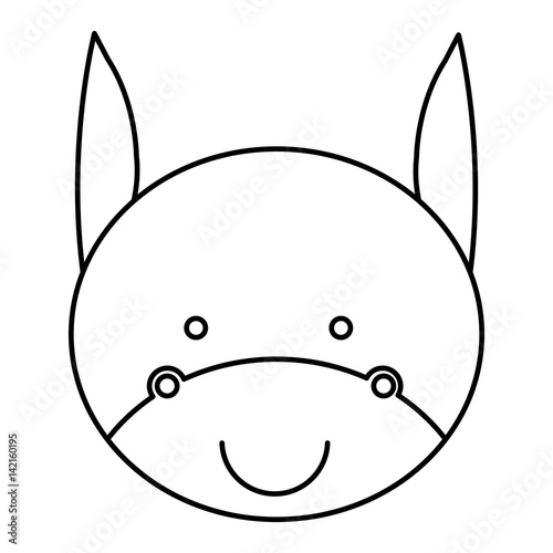Silhouette Caricature Cute Face Donkey Animal Farm Icon Vector Illustration Buy This Stock Vector And Explore Similar Vectors At Adobe Stock Adobe Stock