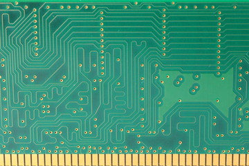Circuit pattern on the RAM used for computers.
