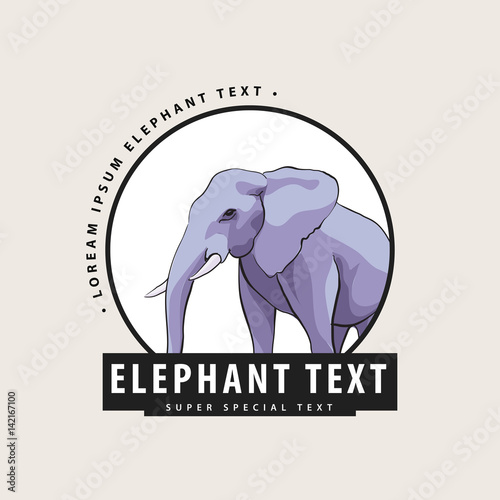 Corporate logo with an elephant Stock Vector | Adobe Stock