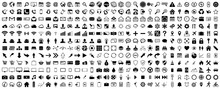 Black Web Icons Set On White Background