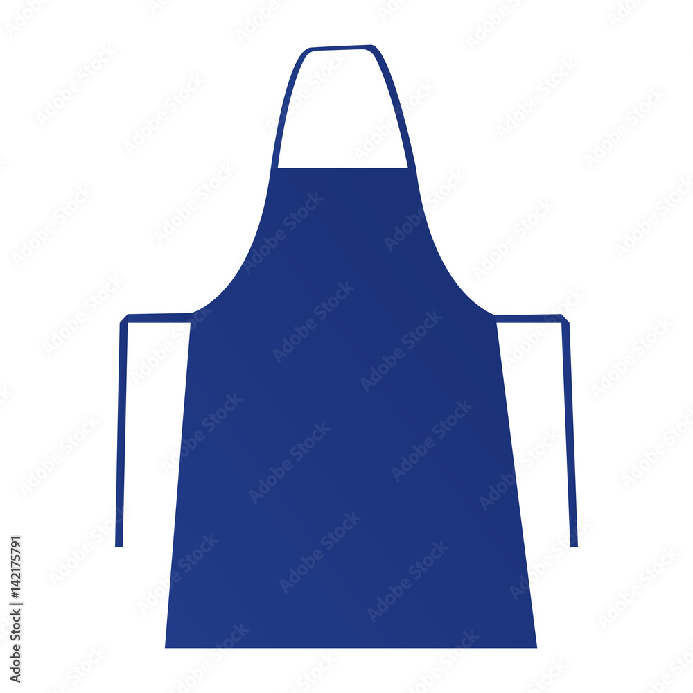 Blue apron isolated. Mockup can be used for branding, logo or text ...
