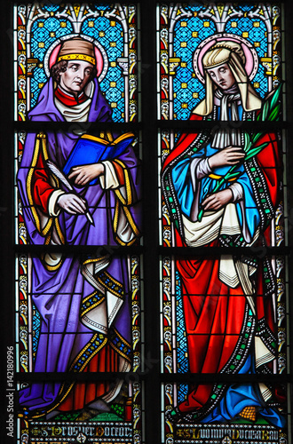 Stained Glass - Saint Prosper and Ludmilla Poster Mural XXL