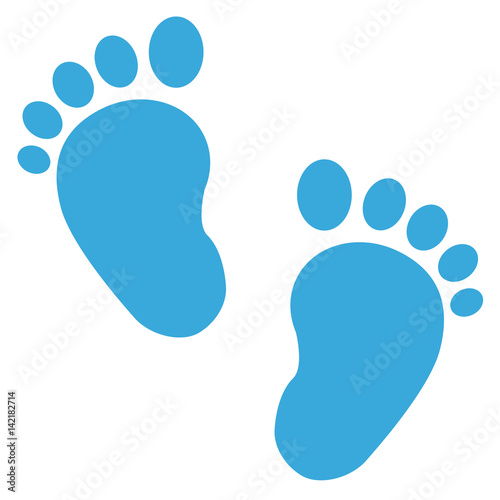 Icono Plano Pies De Bebe Color Azul Stock Vector Adobe Stock Icono Plano Pies De Bebe Color Azul Stock Vector Adobe Stock