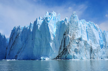 Perito Moreno Glacier, The Most Beautiful Glaciers In The World. Located In Patagonia, Argentina. Travel Destination. Global Warming.