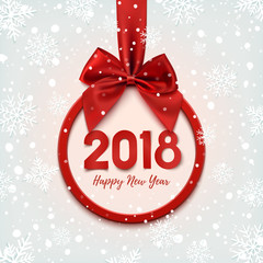 Poster - Happy New Year 2018 round banner.