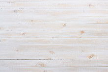 White Texture Of Vintage Wooden Table Background Top View