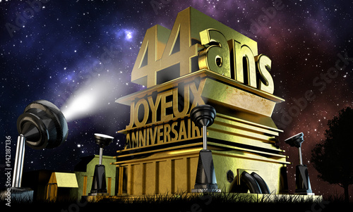 44 Ans Joyeux Anniversaire Stock Illustration Adobe Stock