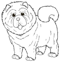 Poster - Doodle animal for chow chow dog