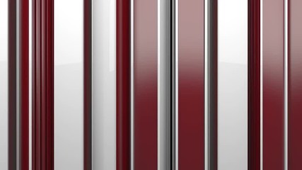 Poster - Abstrac 3d rendered loopable sequence. Vertical geometry spin around. Rectangle shapes in a row.