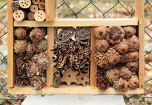 Detail Of Insect Hotel For Small Invertebrates With Various Material