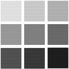 Poster - Set backgrounds horizontal lines and stripes with different thickness and intensity
