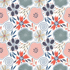 Poster - Seamless floral pattern