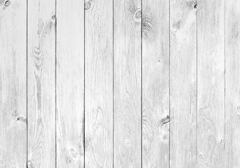 Wall Mural - old white wood planks background