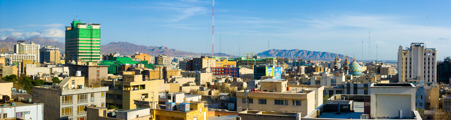 TEHRAN,IRAN/MARCH 20,2017: Panorama of the city from the top