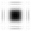Halftone graphics with squares, monochromatic abstract element. Vector background