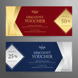 Elegant gift voucher or gift card or coupon template for discount or complimentary