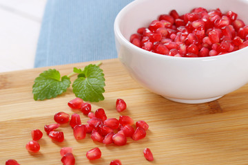 Wall Mural - bowl of pomegranate seeds