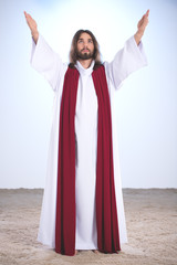 Wall Mural - Jesus Christ raising hands