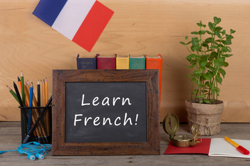Fototapete - blackboard with text 