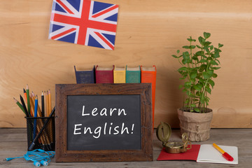 Fototapete - blackboard with text 