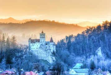 Wall Mural - Dracula castle of Transylvania, in Bran town, Romania