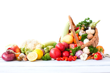 Fresh vegetables in basket