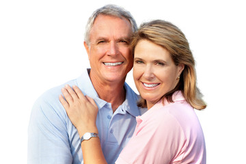 Canvas Print - Senior couple smiling.