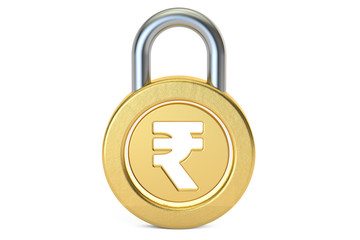 Poster - rupee padlock, 3d rendering