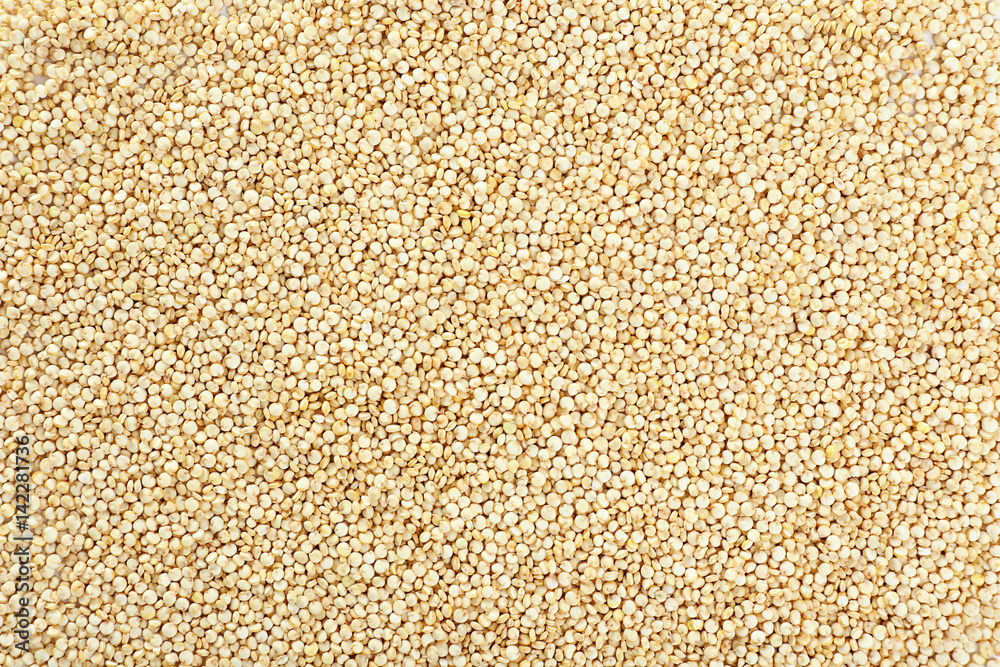 Raw quinoa seeds background