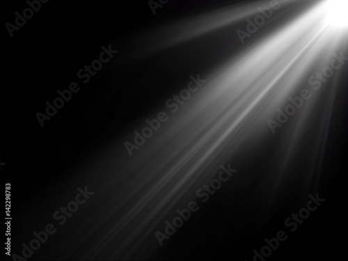 Cuadros en Lienzo abstract beautiful rays of light on black background.