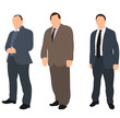 © zolotons - Vector, illustration, collection of men in suits without faces, isolated