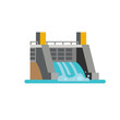 Hydroelectric station icon