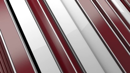 Poster - Abstrac 3d rendered loopable sequence. Vertical geometry spin around. Rectangle shapes in a row.