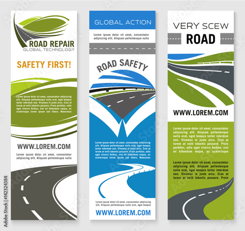 Road Construction Repair Safety Banner Template Buy This Stock