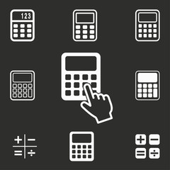 Wall Mural - Calculator icon set.