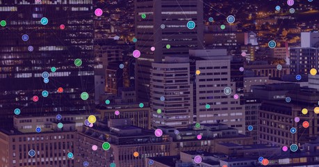 Poster - Night city with connectors
