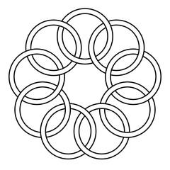 Poster - pattern of the binding rings