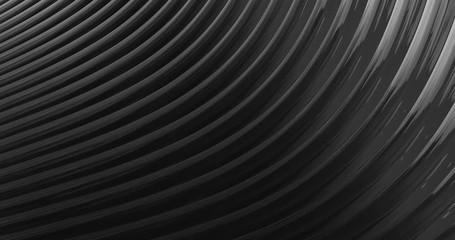 Poster - abstract 4k background seamless loop of steel curves and texture with reflection of animated light a