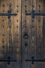 Solid Castle Wooden Door Background Texture
