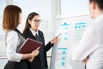 Businesspeople in a meeting at office