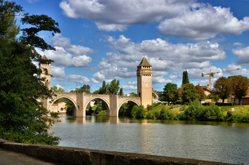 Valentre bridge, symbol of Cahors town, France