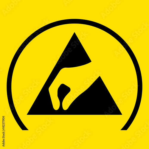 esds10 ElectroStaticDischargeSign esds German / Schutzzeichen Symbol für eine ESD