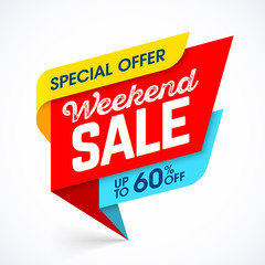 Wall Mural - Weekend Sale special offer banner