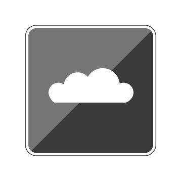 App Button schwarz reflektierend Wolke