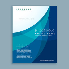 Poster - professional blue business flyer brochure design template