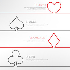 Wall Mural - casino background with playing cards symbols