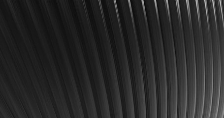 Poster - Abstract 4K background seamless loop of steel curves and texture with reflection of animated light and environment. 3D model of metal,  metallic technologies and industrial metal, reflecting light.