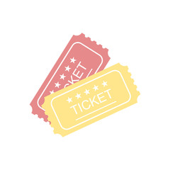 Wall Mural - ticket icon in flat style. vector illustration