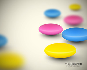 Aufkleber - Colorful vector background with place for text and blurred elements