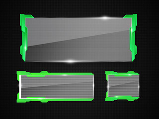 Poster - Sci-fi future design glass plates. Transparent banners isolated. Vector illustration
